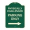 Signmission Physically Challenged Parking W/ Left Arrow Heavy-Gauge Aluminum Sign, 24" x 18", G-1824-23304 A-DES-G-1824-23304 - alternate 1